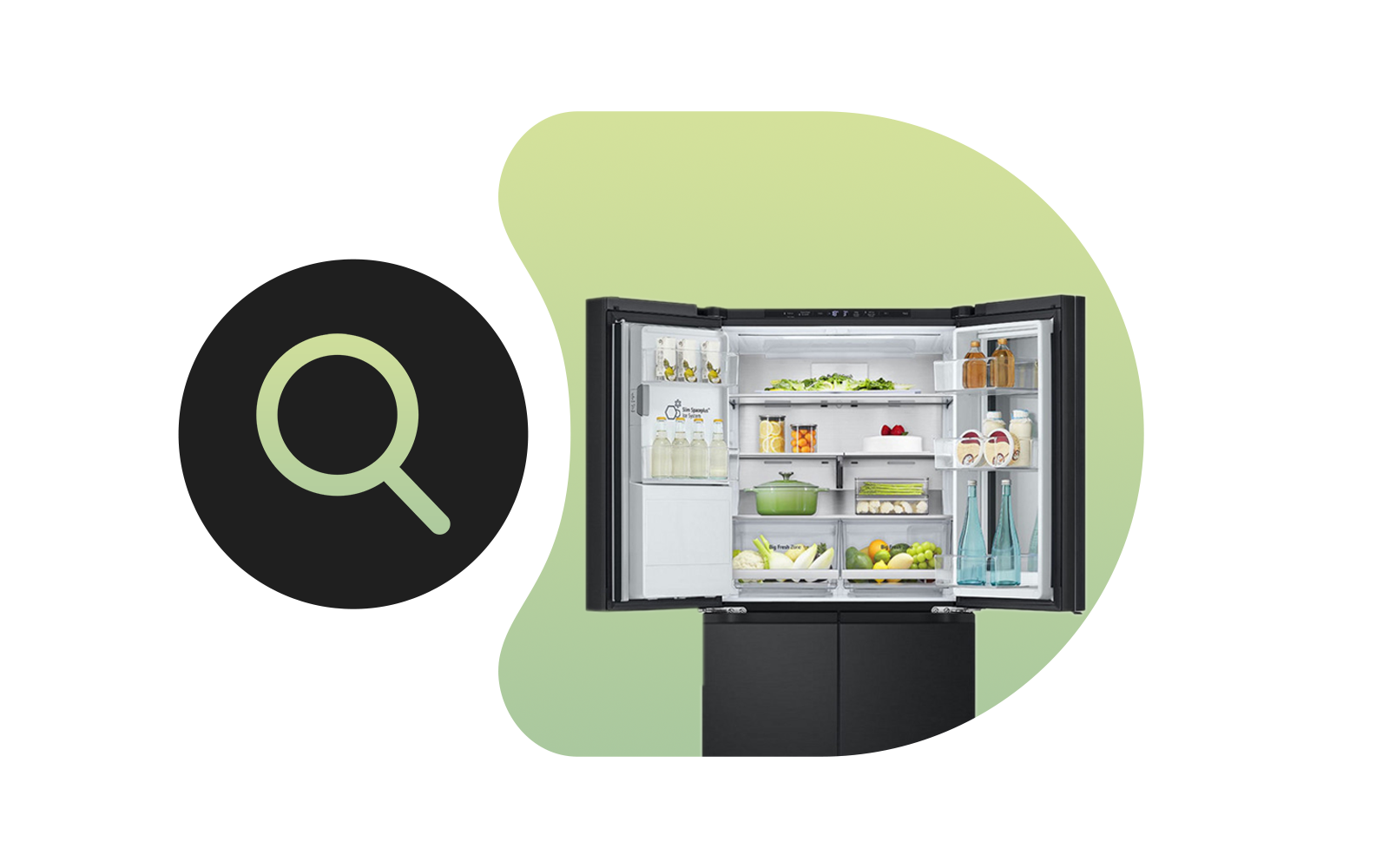 LG koelkast met dubbele deuren